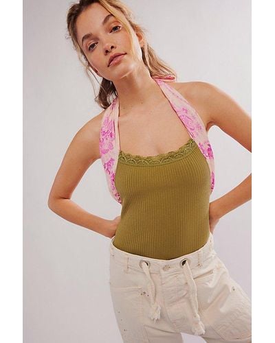 Intimately By Free People Eyes For U Halter Bodysuit - Multicolour