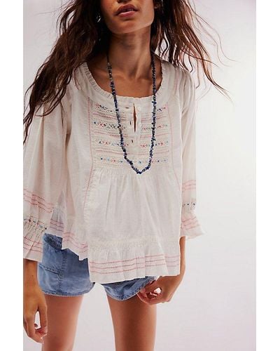 Free People Ready For You Blouse - White