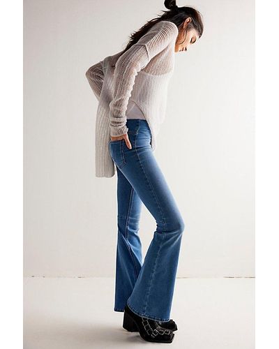 Free People We The Free Penny Pull-on Flare Jeans - Blue