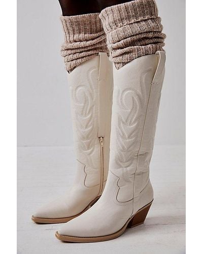 Free People Vegan Acres Tall Western Boots - White