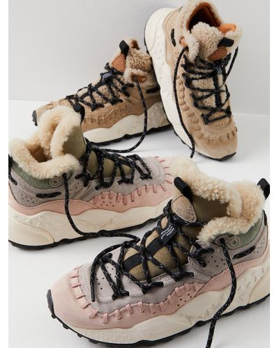 Free People Everest Shearling Sneakers - Multicolor