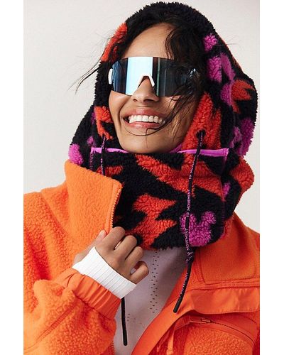 Fp Movement Hit The Slopes Printed Balaclava - Red