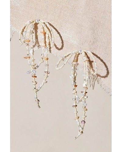 Free People Say You Love Me Bow Dangle Earrings - Natural