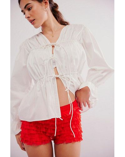 Intimately By Free People Feeling For Lace Shorties - Red