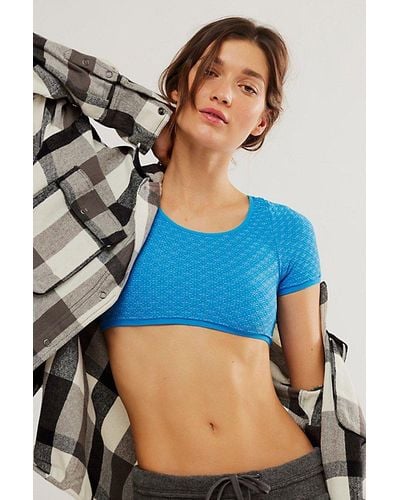 Intimately By Free People Seamless Micro Crop Top - Blue