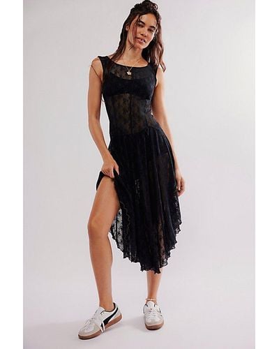 Intimately By Free People Dial For Drama Sleeveless Slip - Black