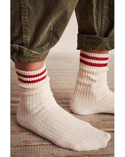 Free People Jackson Cozy Stripe Socks - Natural
