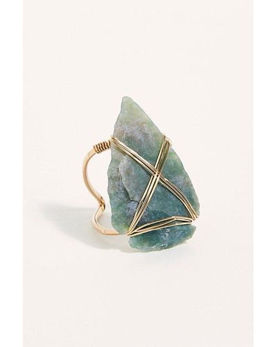 Free People Coyote Crystal Arrowhead Ring - Blue