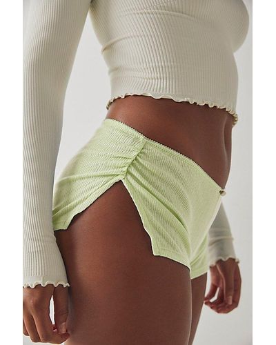 Intimately By Free People Rose Garden Micro Shorts - Green