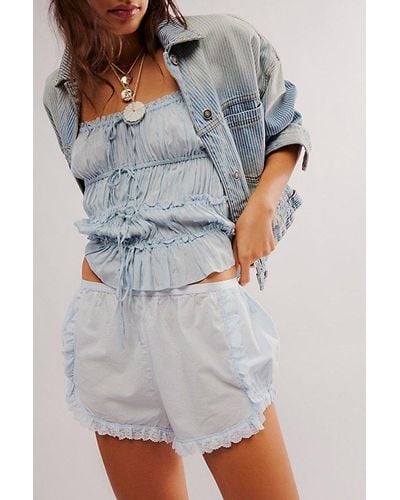 Free People Forget Me Not Shorties - Gray