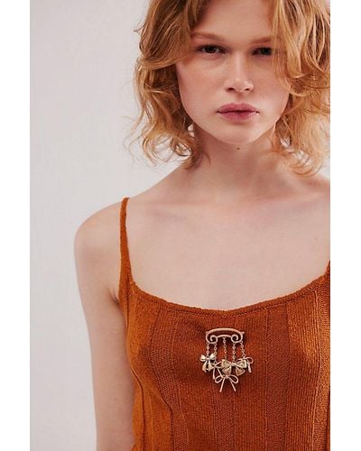 Free People Ready To Go Brooch - Brown