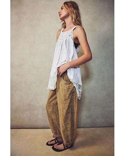 Free People High Road Pull-on Barrel Trousers - Brown