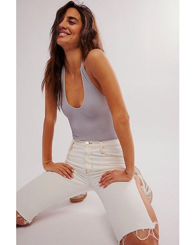 Intimately By Free People Clean Slate Halter Bodysuit - White