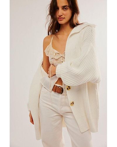 Free People Swim Too Deep Cardi At In Birch, Size: Xs - Multicolor