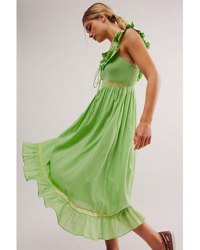 Jennifer & Grace Dolly Midi Dress - Green
