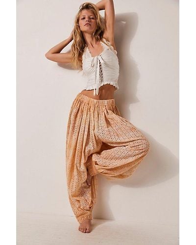 Intimately By Free People Sweet Tea Eyelet Washed Lounge Trousers - Multicolour