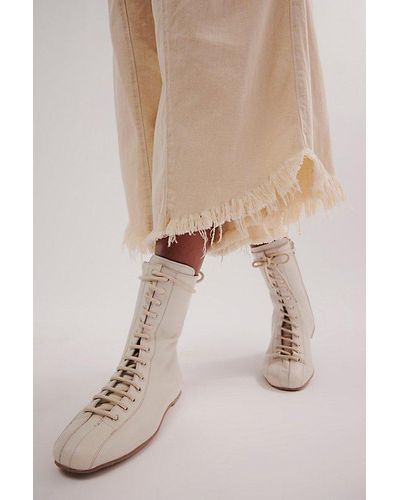 Free People Boxing Day Lace Up Boots - Natural
