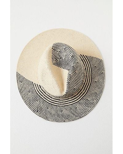 Free People Baha Cruiser Woven Hat At In Neutral/black - Gray
