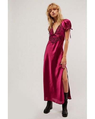 Free People Cooper Maxi Dress At In Razzy Zazzy, Size: Us 2 - Red