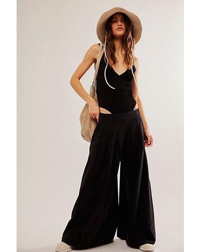 Free People Maisie Poplin Trousers At In Black, Size: Xs
