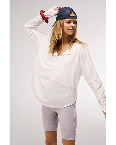 Free People Saltwater Washed Trucker Hat At In Navy - White