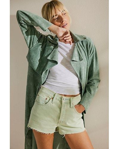 Levi's 501 High-Rise Denim Shorts - Green