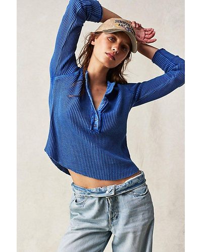 Free People Fp One Colt Thermal - Blue