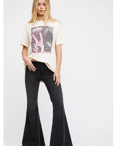 Free People Low-rise Flare Jeans - Black