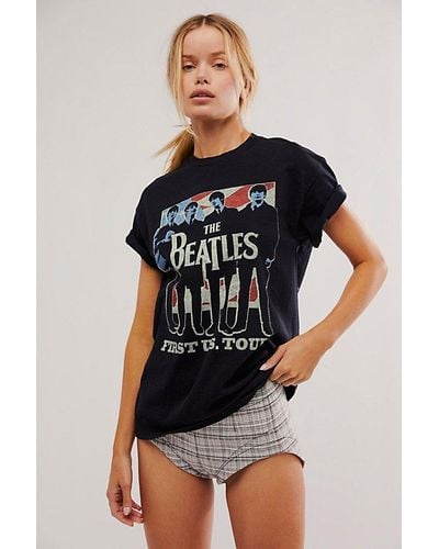 Junk Food The Beatles First U. S. Tour Tee - Black