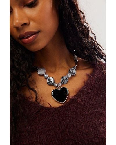 Free People Shuggie Necklace At In Black
