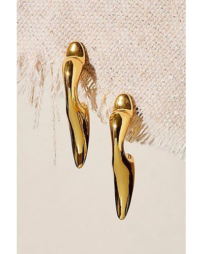 Free People 14k Gold Plated Cassanova Earrings - Natural