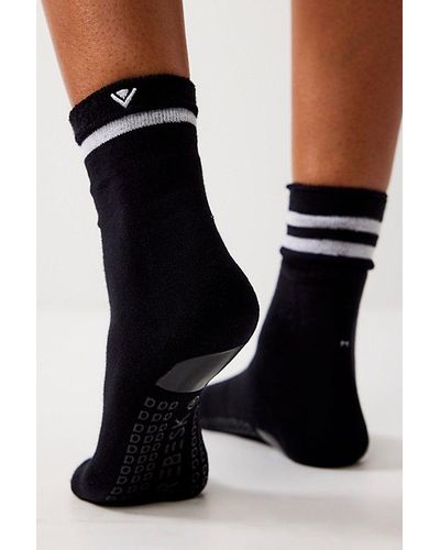 Arebesk Terry Fold Over Grip Socks - Black