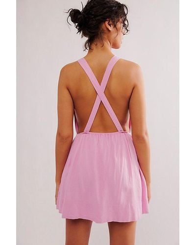 Free People Melted Hearts Mini Dress - Pink