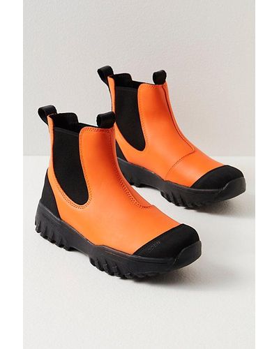 Woden Lockwood Waterproof Boots - Orange