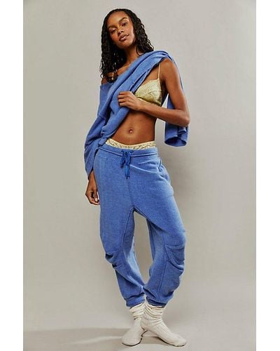 Intimately By Free People Day Off Fleece Joggers - Blue
