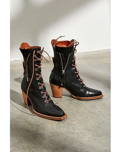 Free People We The Free Canyon Lace Up Boots - Black