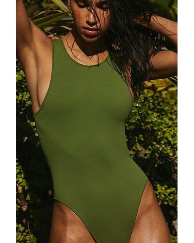 Free People The Contour Surf Solid One-piece - Green
