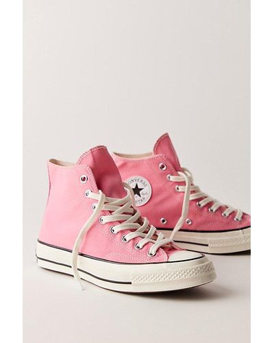 Converse Chuck 70 Recycled Canvas Hi-Top Sneakers - Pink