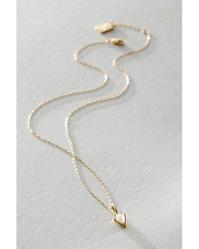 Free People Miranda Frye Sophie Chain With Moonstone Drop Charm - White