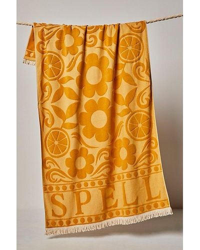 Spell Pomelia Towel At Free People In Mustard - Yellow