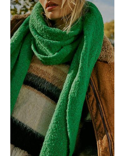 Free People Rangeley Recycled Blend Scarf At In Jolly Rancher - Green