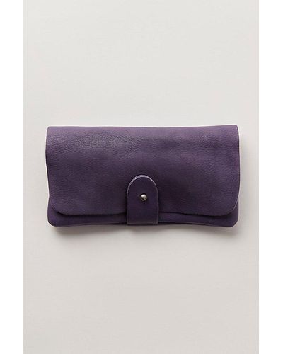 Free People Pulito Leather Wallet - Purple