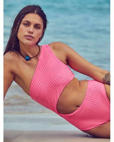 Free People Beach Riot Terry Celine One-piece Swimsuit - Pink
