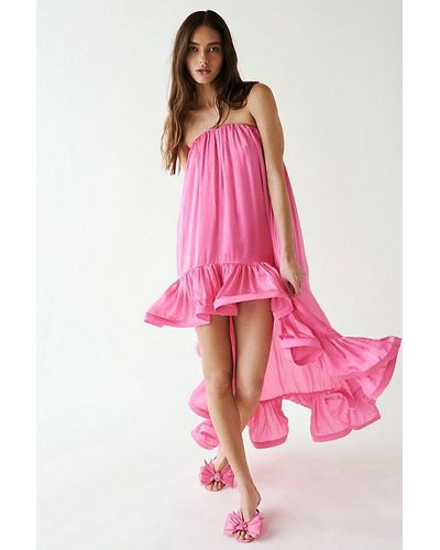 Rococo Sand High-low Long Dress - Pink