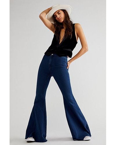 Free People We The Free Just Float On Flare Jeans - Blue