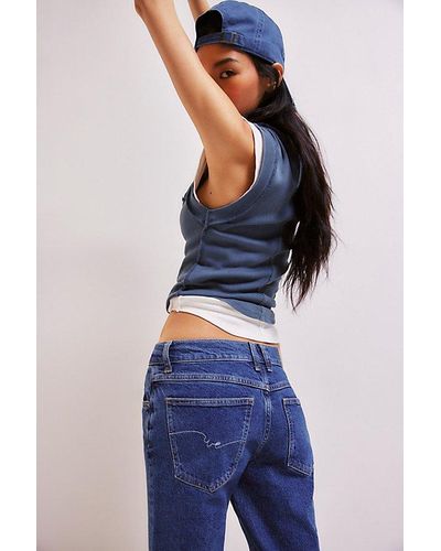 Free People Risk Taker High-rise Jeans - Blue