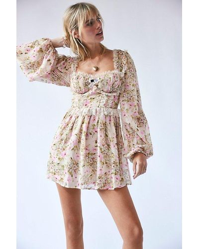 For Love & Lemons Emmaline Mini Dress - Pink