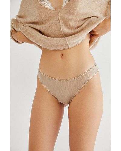 Intimately By Free People Pointelle Bikini Knickers - Natural