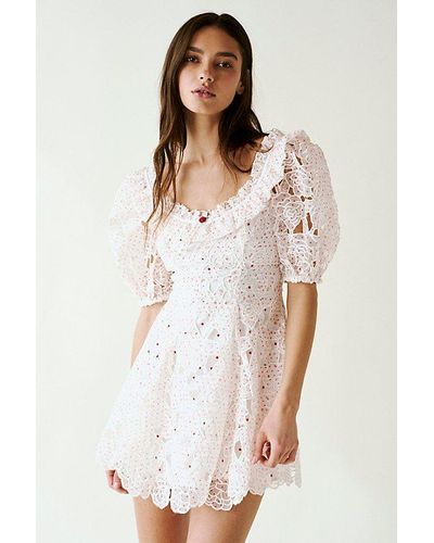 For Love & Lemons Aphrodite Mini Dress - White