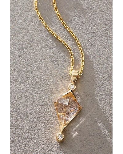 Dea Dia Quartz Diamond Necklace - Gray